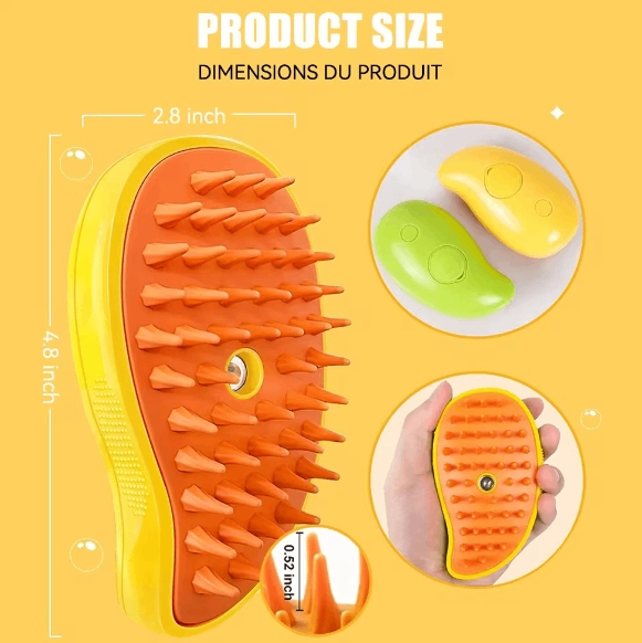 Cepillo de Vapor para Perros y Gatos